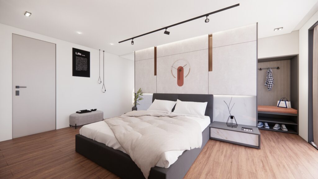 Bedroom rendered by Stedaxis