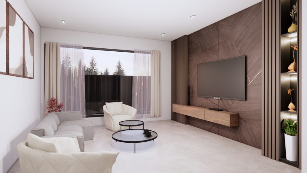 Living room rendered by Stedaxis