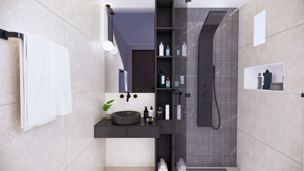 Bathroom rendered by Stedaxis